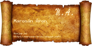 Marosán Áron névjegykártya